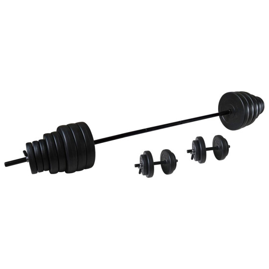 Tunturi Vinyl Barbell/Dumbbell Set 50Kg Tunturi Vinyl Barbell/Dumbbell Set 50Kg